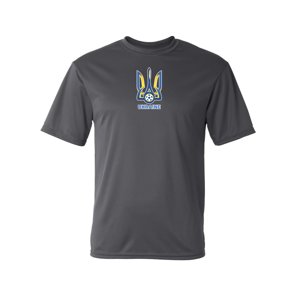 Men's Ukraine National Football Soccer Team Polyester T-Shirt